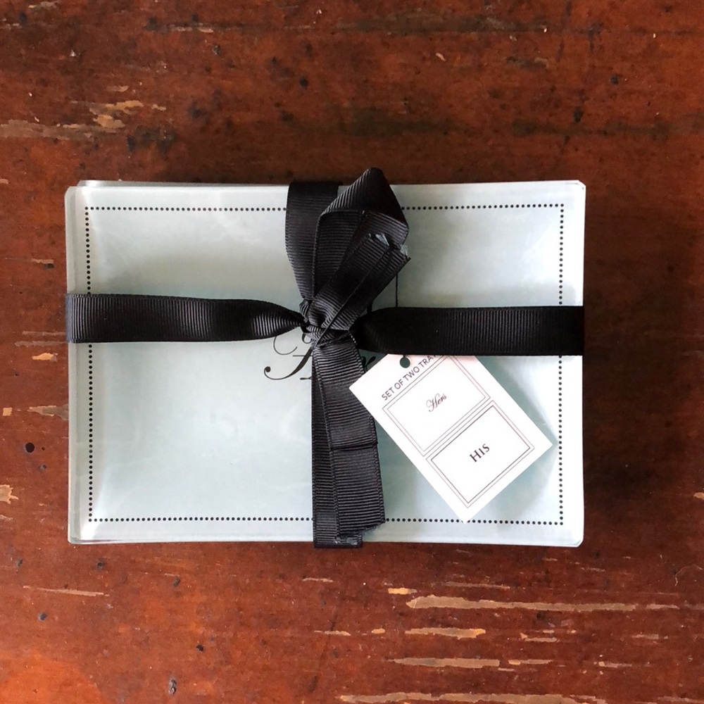 Set of Hers and His Accent Trays